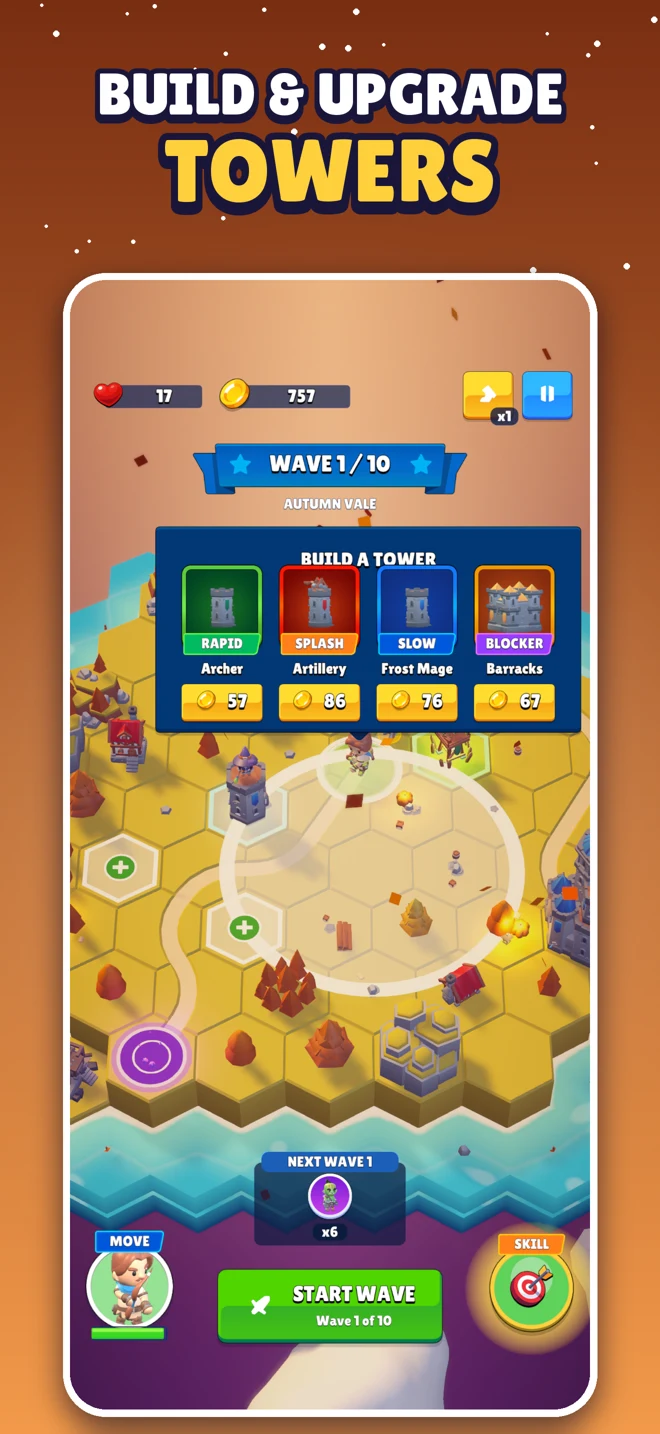 Building defenses on the island