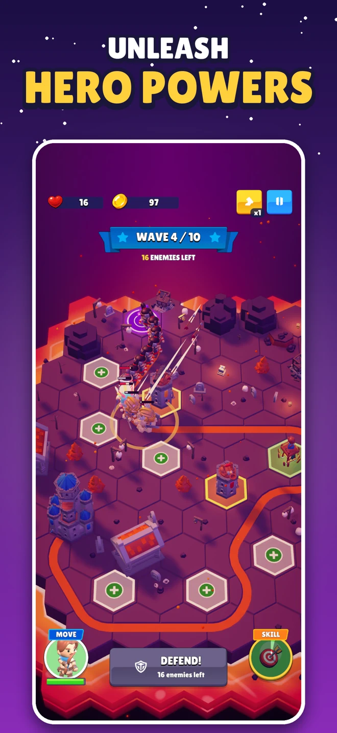 A hero using a special power in battle